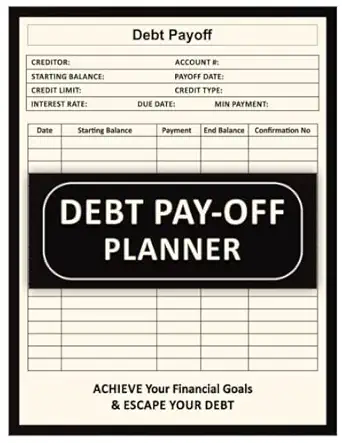 debt payoff planner notebook to track payments and reduce interest faster