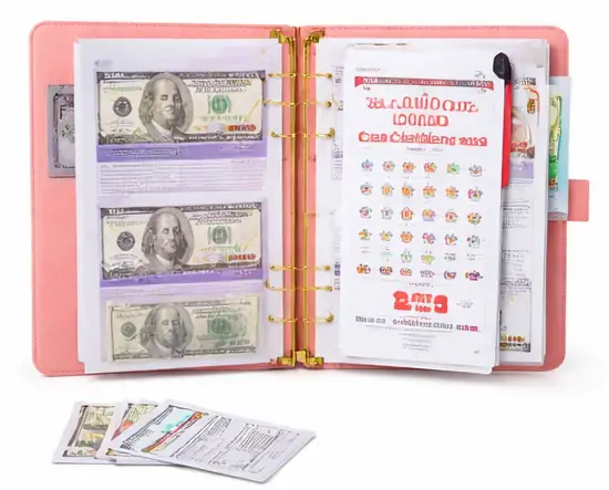 Money saving challenge binder for building emergency fund step by step